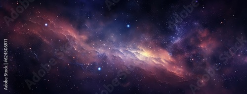 Galaxy with Stars and Interstellar Dust On The Universe. Generative Ai © Ilugram