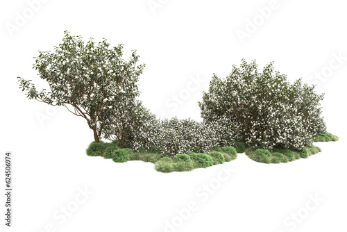 Landscape isolated on transparent background. 3d rendering - illustration