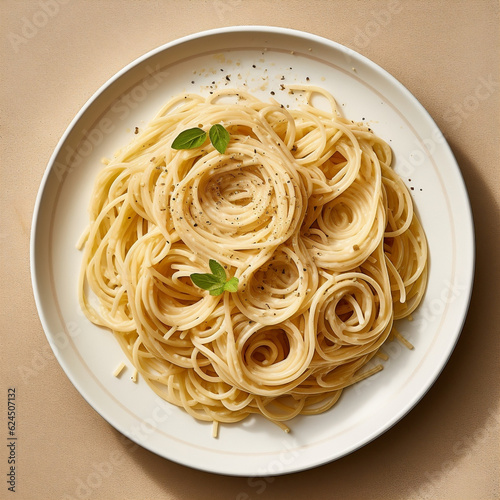 Spaghetti cheese and pepper