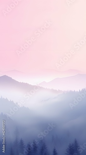 Misty morning light pink purple pastel gradient dreamy atmosphere phone wallpaper background, ai generated  © Vectonessa