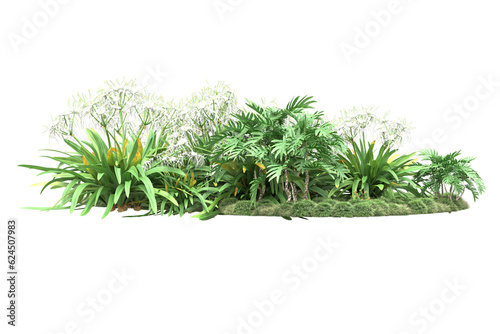 Landscape isolated on transparent background. 3d rendering - illustration