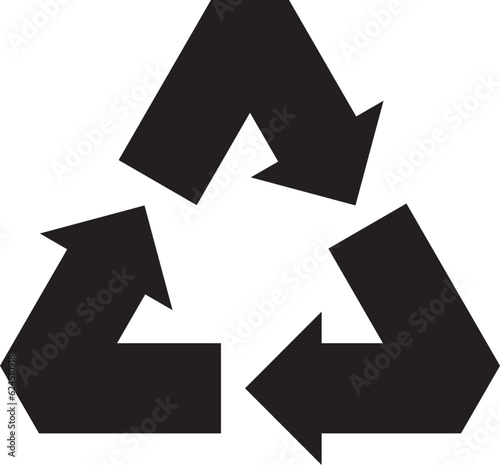 Recycling icon of arrows triangle. Eco friendly recycle symbol. Vector environment mark