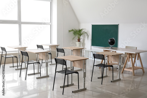 Interior of modern stylish empty classroom