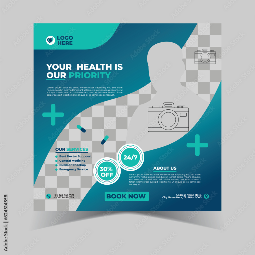 Doctor social media post design. New and unique Doctor social media ...