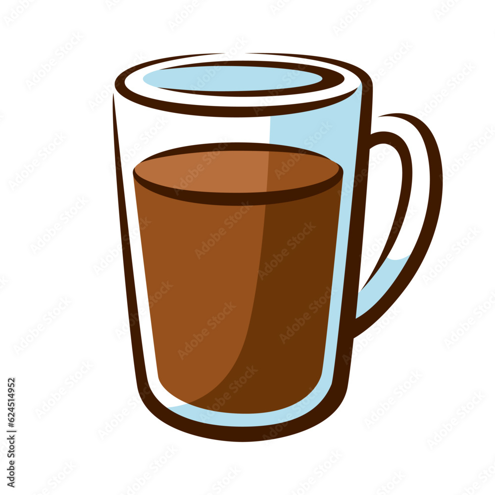 Cup of black tea. Illustration of traditional drink. Cup of black tea. Illustration of traditional drink.