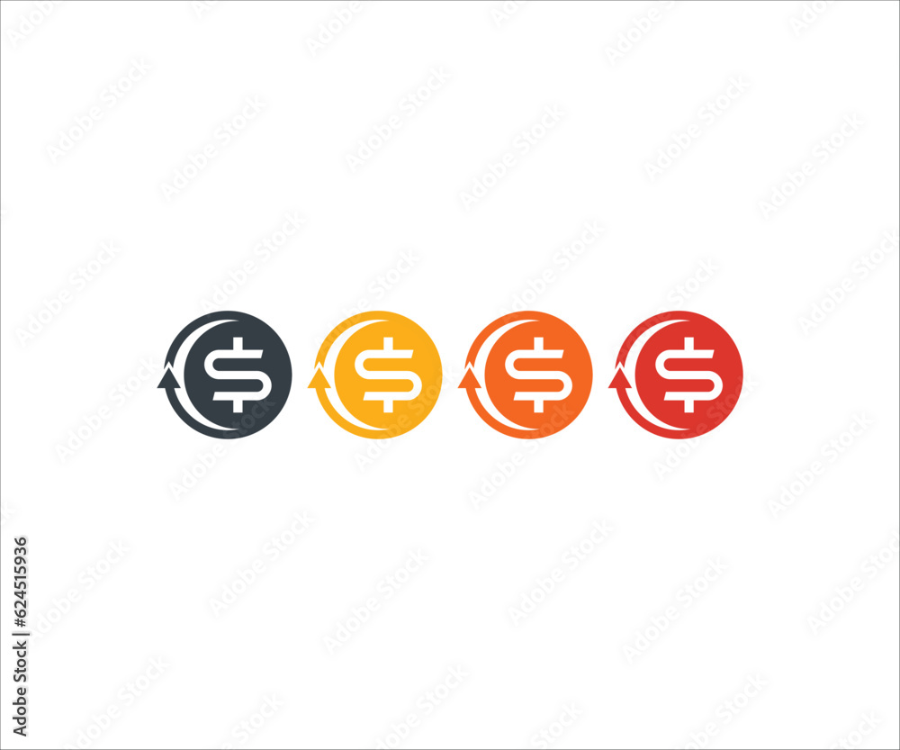 dollar sign Price reduced discount icon vector