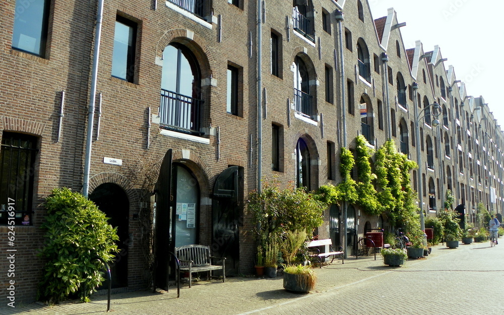 Netherlands, Amsterdam, 41 Entrepotdok, apartment buildings along the waterfront