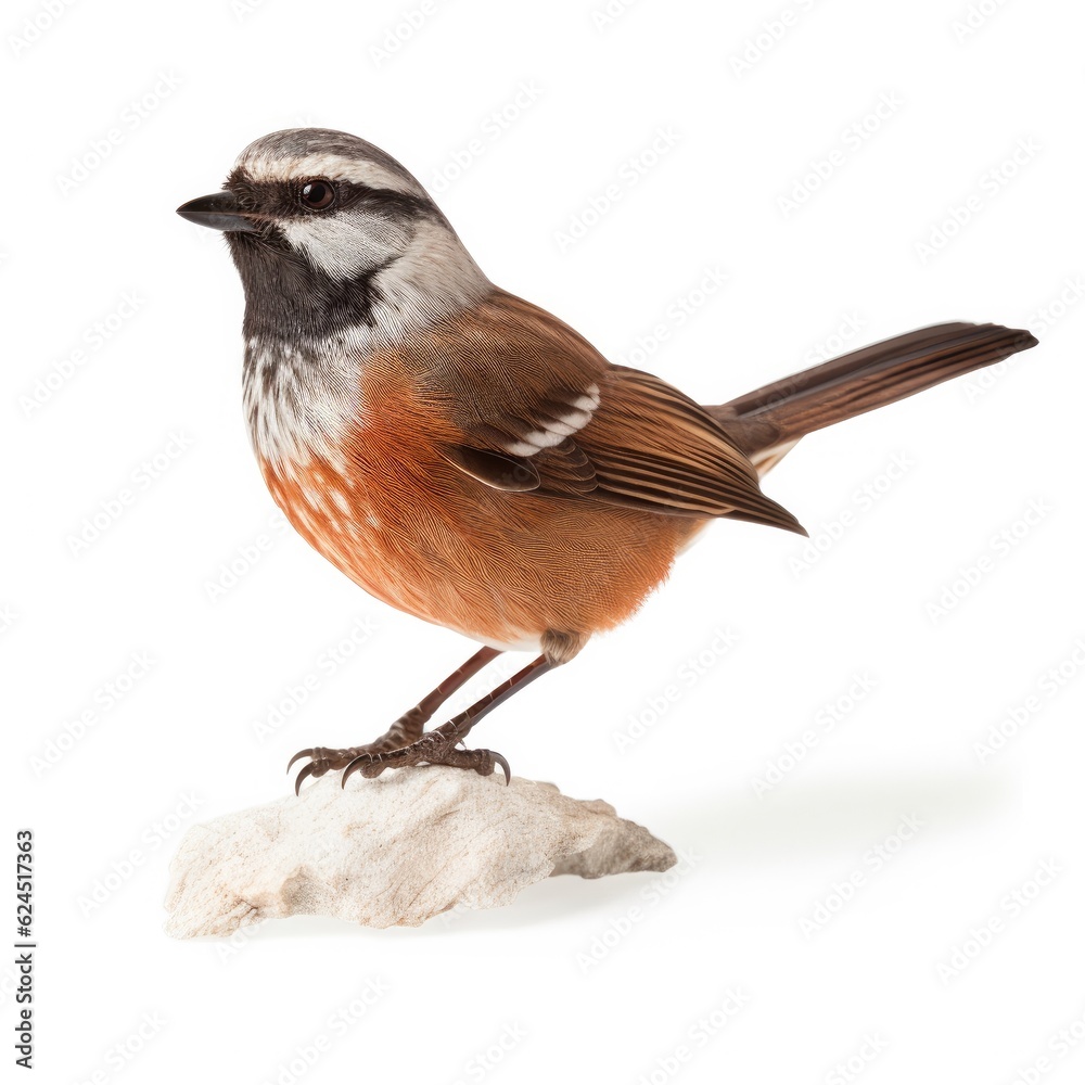 Fototapeta premium Boreal chickadee bird isolated on white. Generative AI