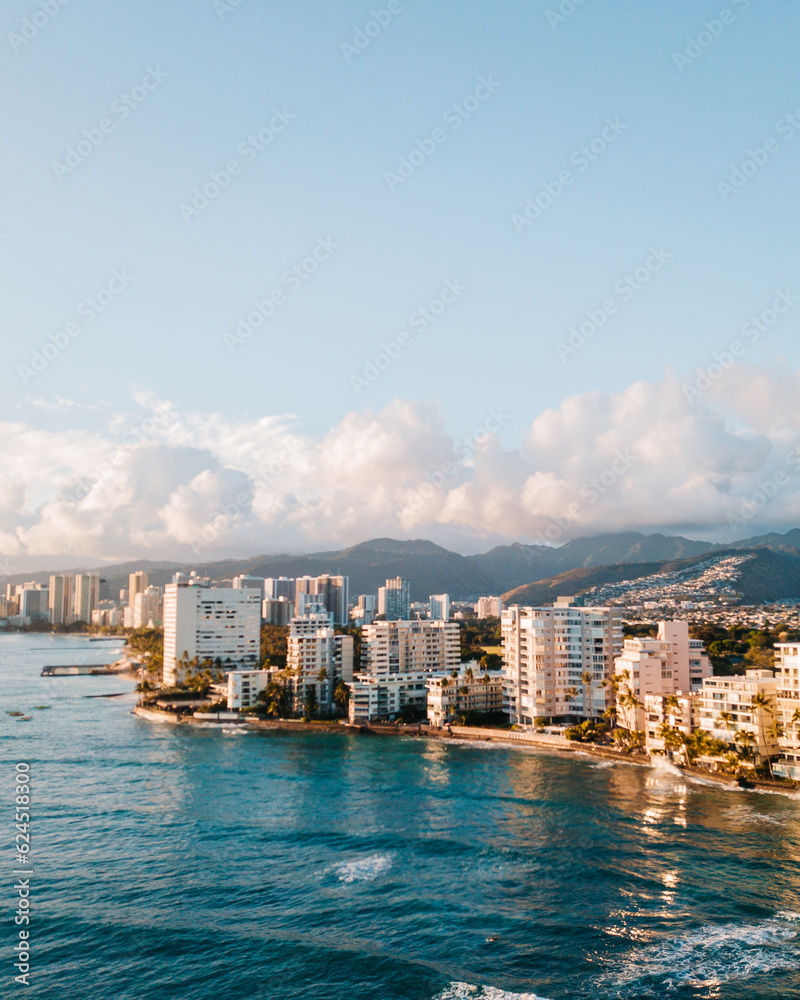 Fototapeta premium waikiki skyline