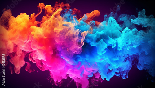 colorful smoke background. generative ai