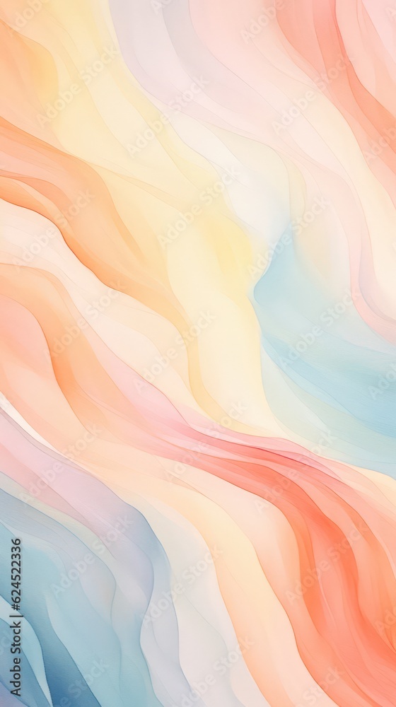 Abstract Watercolor Paint Background with White Swirl Lines AI Generated