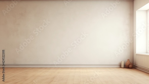 Empty room  modern interior design  wall. Web banner with copy space. Generative AI
