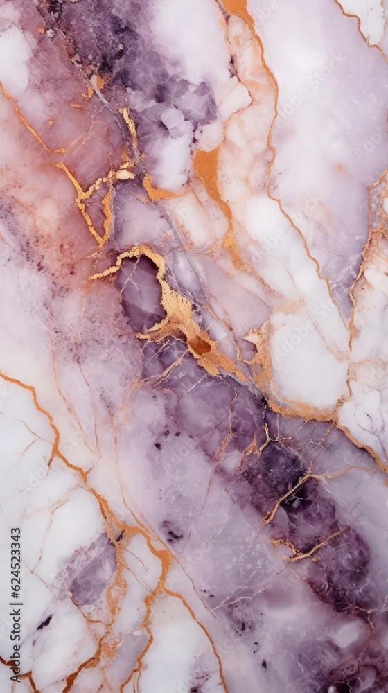 Elegant Gold and Mauve Marble Background AI Generated