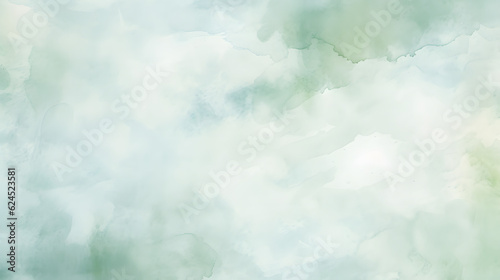 Pale gray blue green abstract watercolor drawing. Sage green color. Art background for design. Water. Grunge. Blot, Stein, daub.
