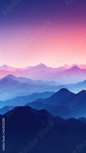 Crisp and Clean Lines  Latte Sky  Mountains  and Clouds AI Generated