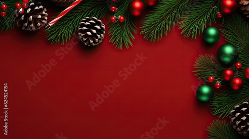 Christmas Holiday Background. Illustration AI Generative.
