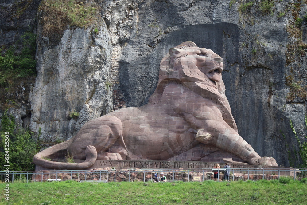 Le lion de Belfort, sculpture de Bartholdi, ville de Belfort, territoire de Belfort, France