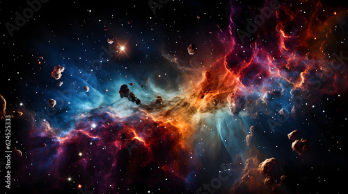 Slika na platnu Space the final frontier, space photograph, hubble web telescope photo, epic dis