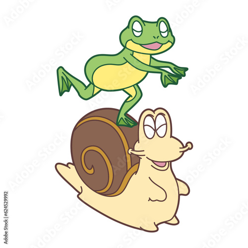 カエルとカタツムリ カラー