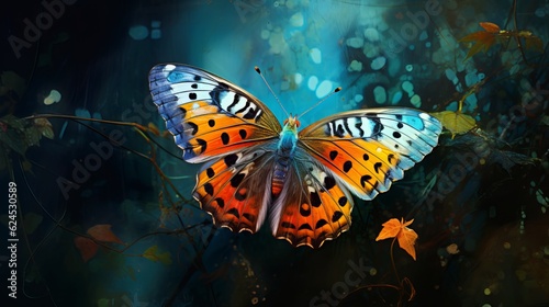 Butterfly impressionist art realistic: