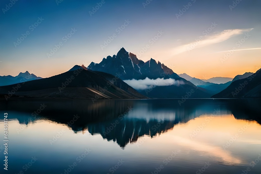 sunrise over the lake generated ai sunrise over the lake generated ai