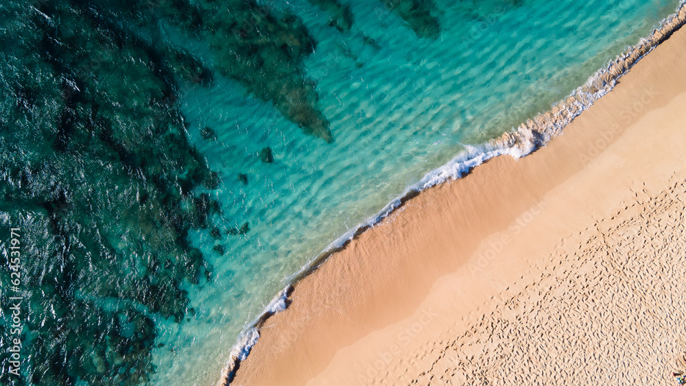 tropical beach aerial view