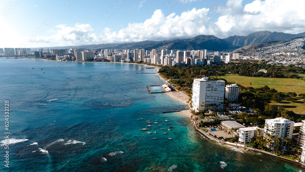 Naklejka premium view of oahu