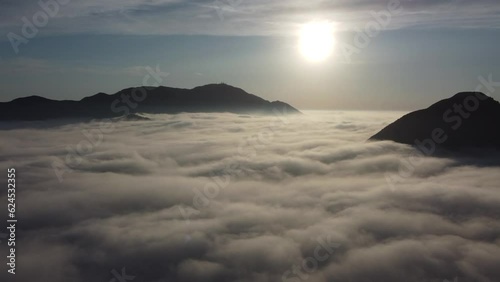 Dense Clouds over in San Gabriel Mountains, Angeles National Forest near Mount Wilson