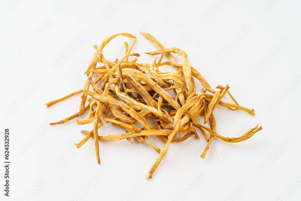 Dried daylily on a monochrome background Dried daylily on a monochrome background