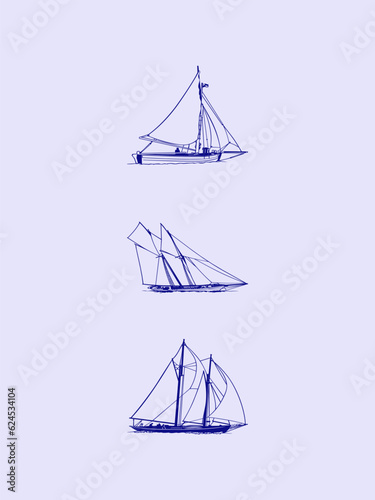 ship on the sea vector icon design