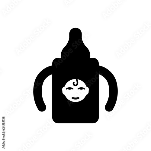 Baby water bottle icon