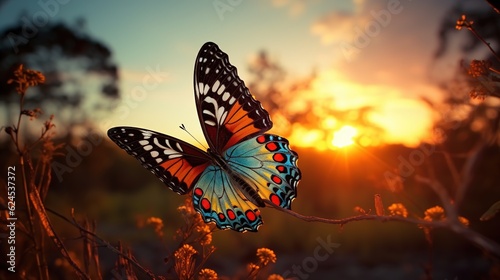 beautiful butterfly at sunset © Marcus
