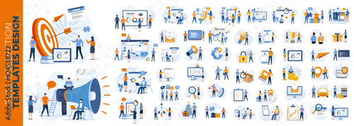 Valokuva Digital marketing team stock illustration