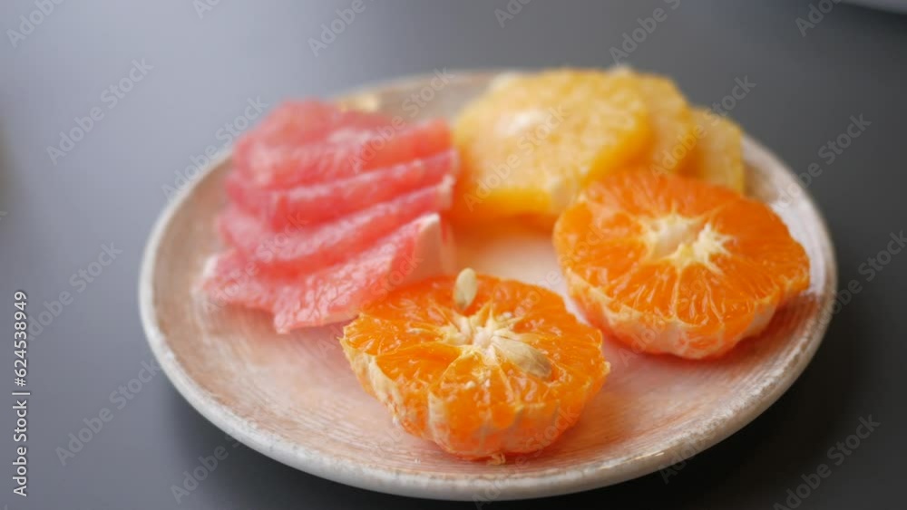 spoon pick grapefruits on a plate spoon pick grapefruits on a plate