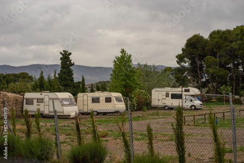 Photo of a caravan in the mountains