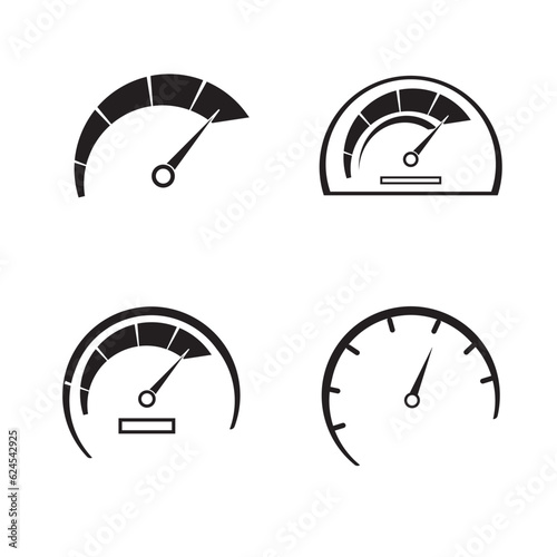 speedometer icon logo vector design template