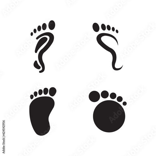footprints icon logo vector design template