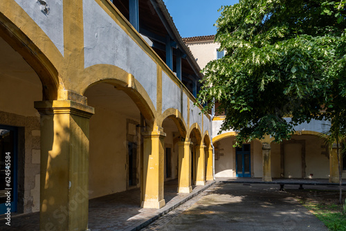 View on old streets and houses in ancient town Arles, destination, hospital of Van Gogh, Bouches-du-Rhone, France