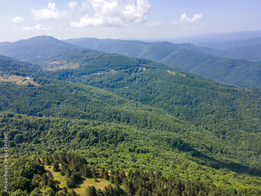 Fototapeta premium Landscape of Erul mountain near Kamenititsa peak, Bulgaria