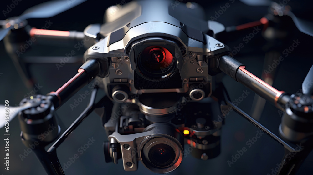 Fototapeta premium Close-up of dji drone camera