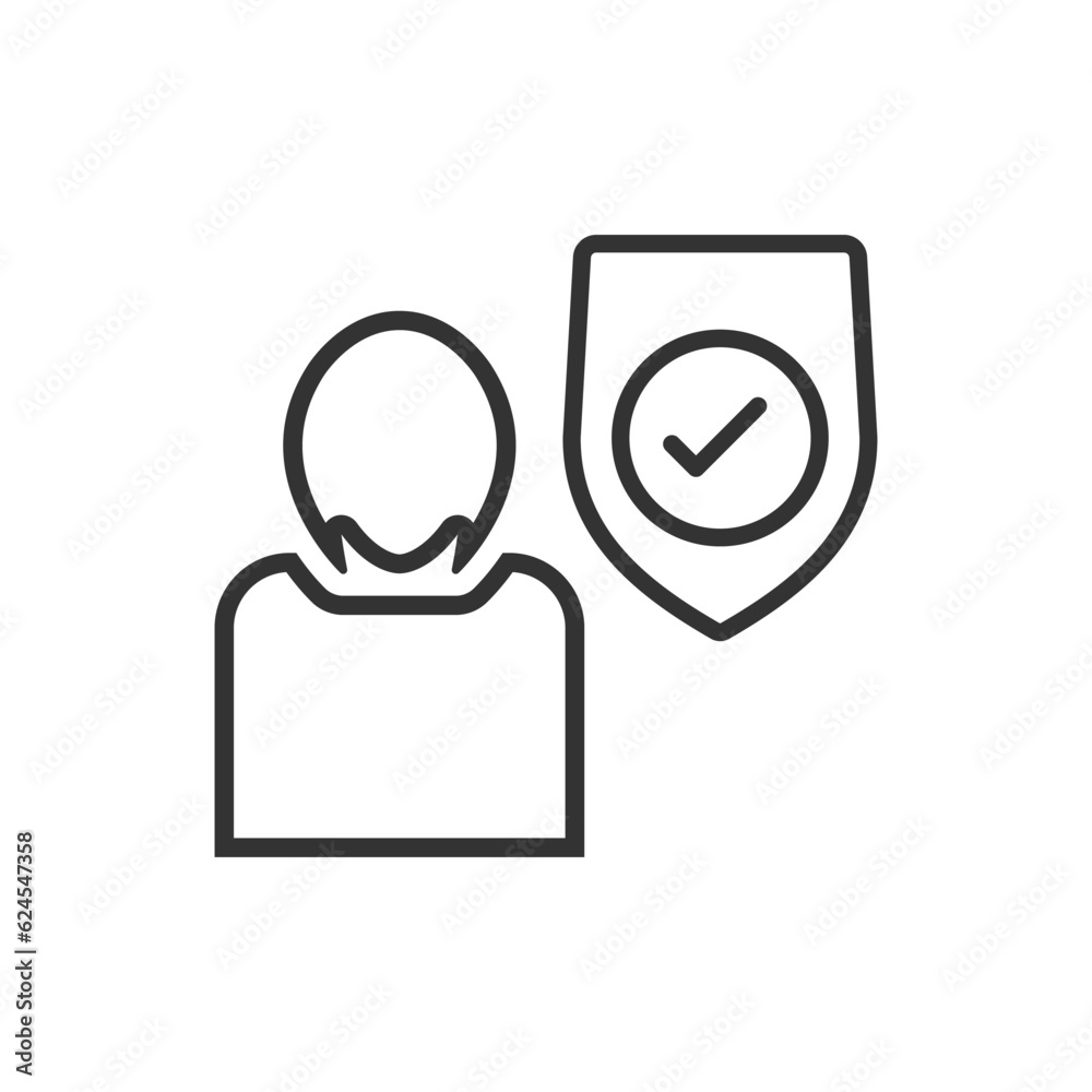 Employee Insurance Female Icon Employee Insurance Female Icon