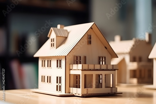 Miniature 3 dimensions houses model for real estate investment