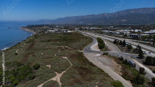Highway 101 and Carpinteria Beach, Santa Barbara County, California