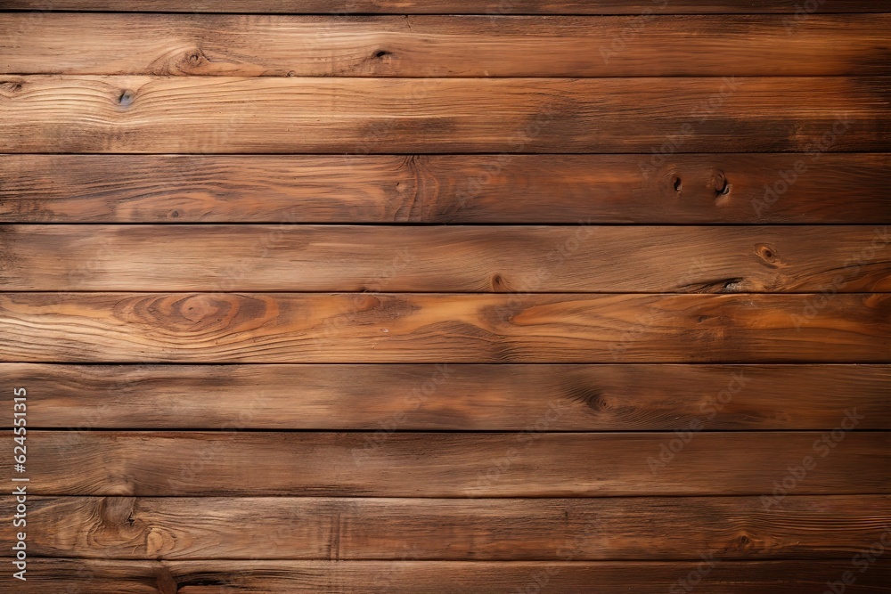 Naklejka premium Brown Wood texture background. Wood planks old of table top view and board wooden nature pattern are grain hardwood panel floor. Design timber vintage wall textured material for banner copy space.