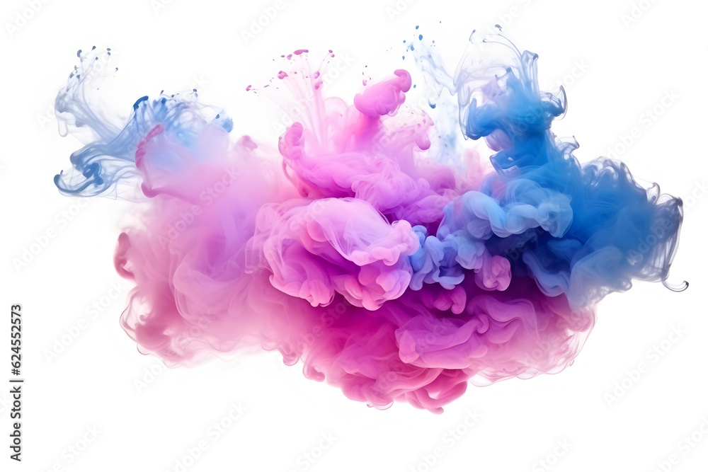 Mystic colorful smoke wafts of mist aqua explosion floating colors, generative ai Mystic colorful smoke wafts of mist aqua explosion floating colors, generative ai