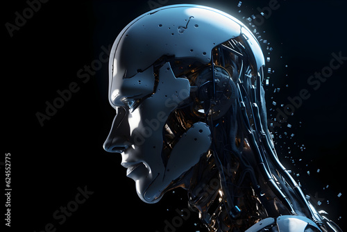 The Enigmatic Humanoid  AI Robot with Lifelike Human Characteristics  generative ai