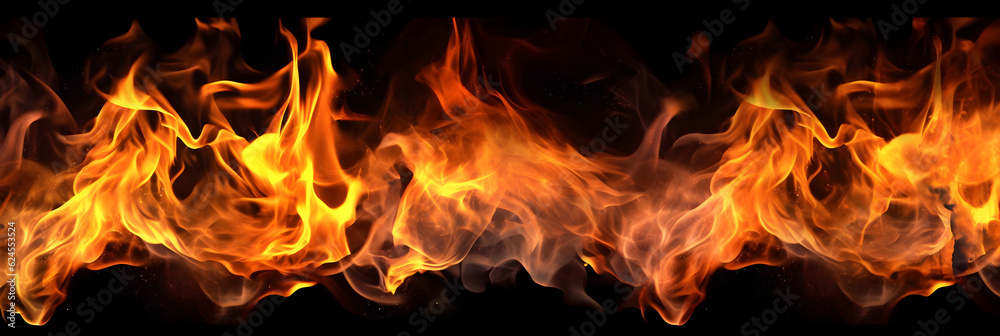 wide fire background, generative ai 