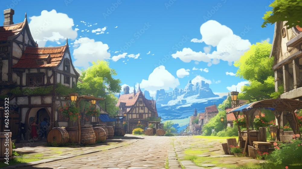 Obraz premium Open World Environment Game Art