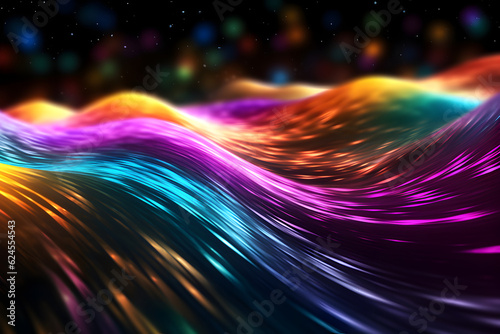 Vibrant Waves and Colorful Stripes: Lively Background Design, generative ai