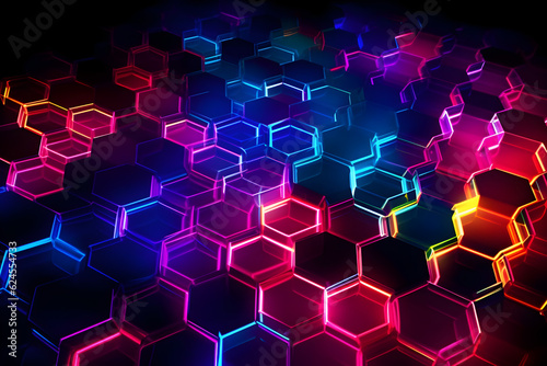 colorful laser light texture background  generative ai
